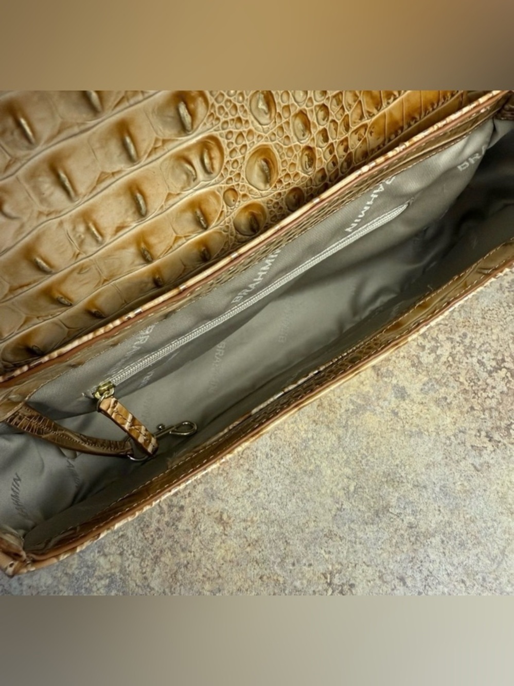 NWT Brahmin Cynthia golden Honey Brown purse - Picture 8 of 8